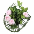 thumbnail image 3 of BalsaCircle 6 feet Green Garland 5 Blush Silk Rose Flowers Leaves Wedding Party, 3 of 8