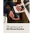 thumbnail image 2 of Greenworks 24V Brushless Cordless Stick Vacuum, Lightweight, Handheld, Pet, Anti-Allergen HEPA Filtration, Hard Floor, Carpet, Car, 4Ah Battery, and 30-Minute Charge Time (White), 2 of 2