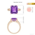 thumbnail image 4 of ANGARA Natural 5.3 Ct. Amethyst with Diamond Classic Ring in 14K Rose Gold for Women (Ring Size: 8), 4 of 9