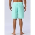 thumbnail image 3 of DARING DIVA Men's Drawstring Waist Beach Striped Swimwear Shorts 28 Bright Green, 3 of 6