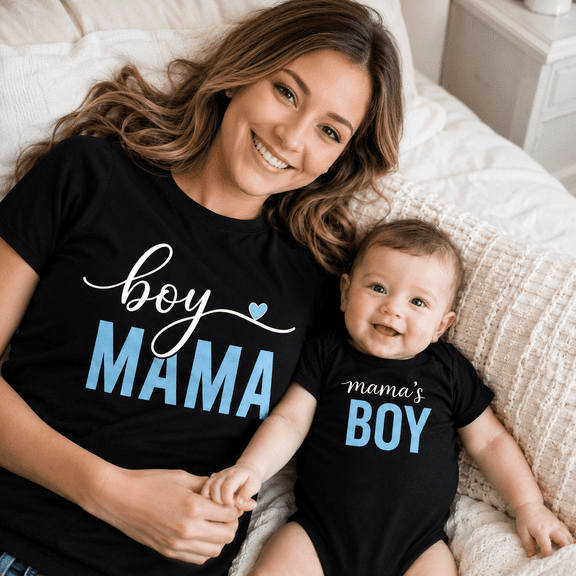 Boy Mama Matching Shirts, Mama's Boy Shirt, Mother Son Matching Outfit, Boy Mom Tee, Mama And Son Matching Set, Birthday Gift for Mom