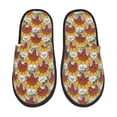 thumbnail image 2 of KLL Cartoon Sunflowers Slippers for Women Men House Slip on Indoor Outdoor Bedroom Furry Fleece Lined Ladies Comfy Anti-Skid Rubber Hard Sole-Medium, 2 of 8