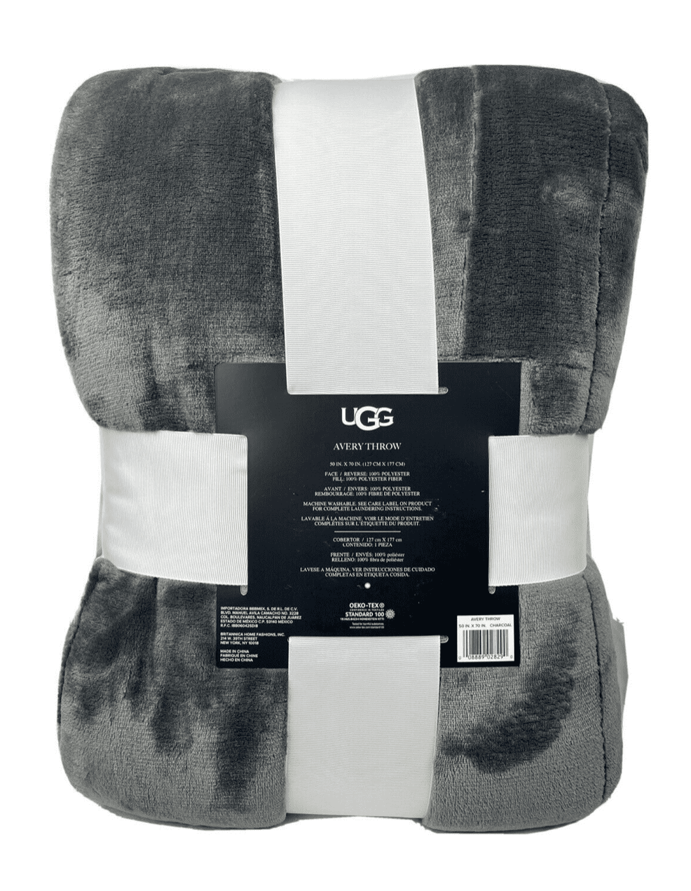 ugg avery throw blanket for two in grey plaid