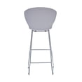thumbnail image 3 of Midcentury Plastic Bar Stool with Metal Legs Gray Set of 2, 3 of 5