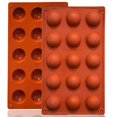 thumbnail image 1 of Molde de silicona para hornear Lerykin, set de 15 cavidades semiesféricas, 1 of 7