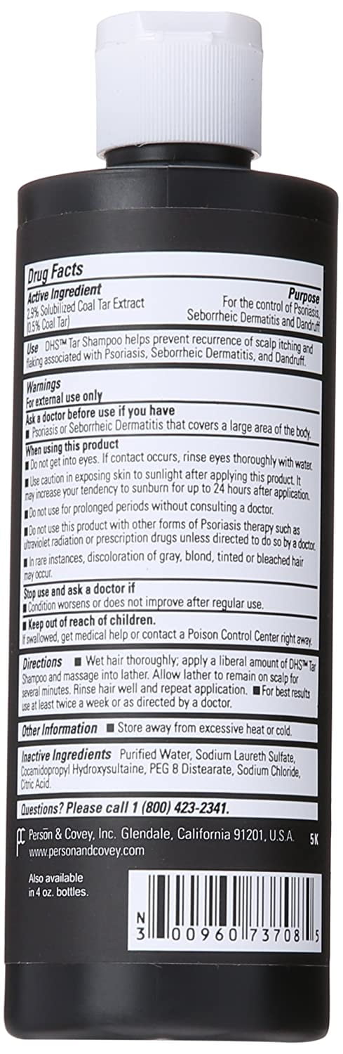DHS Tar Gel Shampoo Scented 8 oz - (Pack of 6)