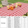 thumbnail image 7 of Rectangle Table Cloth, Waterproof Vinyl Tablecloth with Flannel Backing, Wipeable Buffalo Plaid Table Cover for Valentines & Mothers Day Dining Decorations and Outdoor (Red & White, 60"x102"), 7 of 7