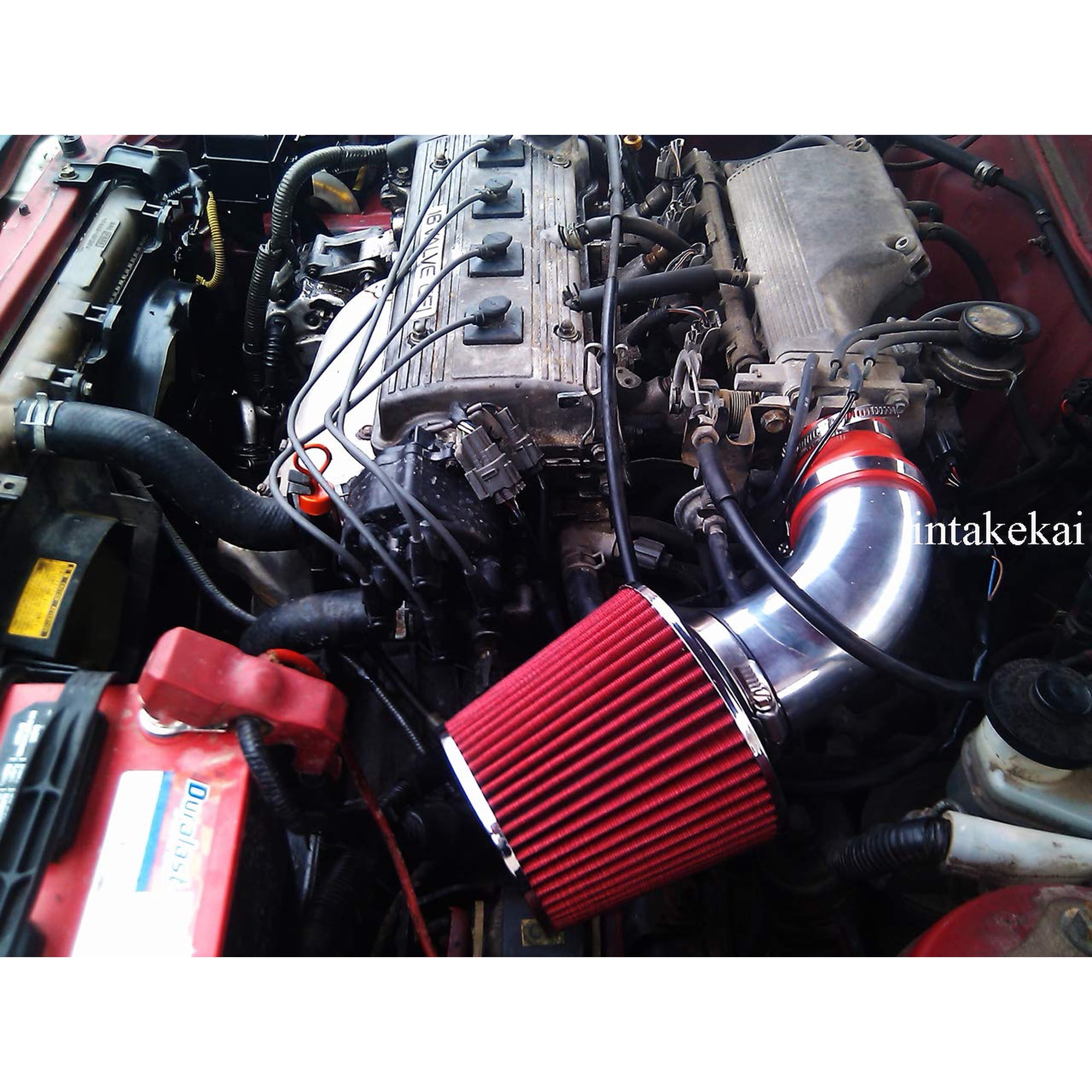 1990 1991 1992 1993 1994 1995 1996 1997 1998 1999 TOYOTA CELICA 1.6L 1.8L 2.2L l4 ENGINE AIR INTAKE KIT SYSTEMS (RED)