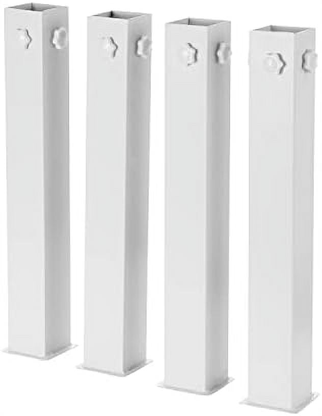 suprima ultimate height bed risers carbon steel white
