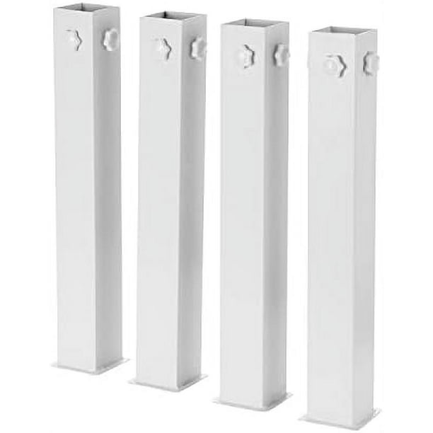suprima ultimate height bed risers carbon steel white