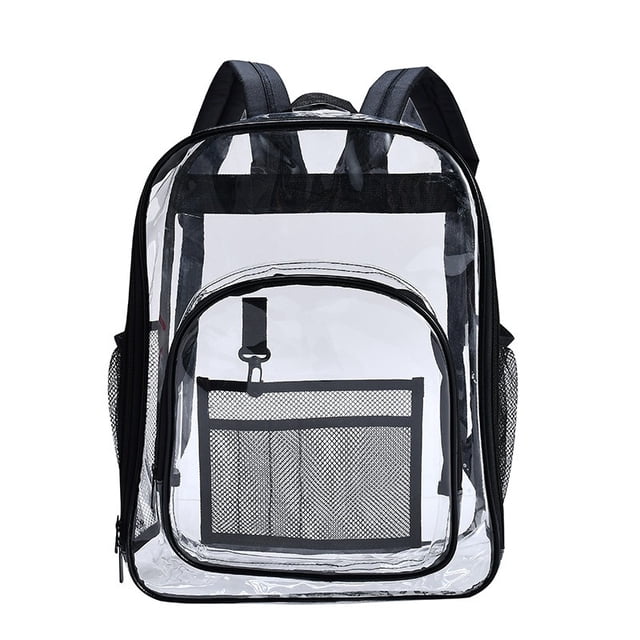Mochila transparente Mochila transparente resistente Mochila transparente Mochila de plástico transparente (negro)