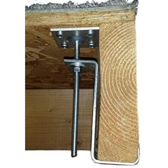 Squeak Ender 2084, Squeak Eliminator Joist Bracket Silver with 2 Anchor Plates and Screws 4 Piece