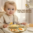 thumbnail image 2 of Children's silicone tableware strong suction plate baby eating feeding training bowl environmental protection easy to clean, 2 of 7