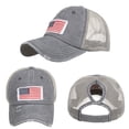 thumbnail image 1 of Memorial Day Mens Trucker Cap Us Flag Patch Washed Vintage Mesh Back Breathable Patriotic Casual Hats, 1 of 2