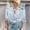 Sky Blue, variant on Graphic Tees for Women'shirts Summer 3/4 Sleeve Lace V Neck Dressy Tops Floral Blouses for Women Fashion Daily Wear Blue M