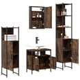 thumbnail image 2 of vidaXL 4 Piece Bathroom Furniture Set Smoked Oak Engineered Wood, 2 of 5