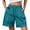 Turquoise -CC61, variant on Dwellite Quick Dry Shorts for Womens High Waist Stretchy Straight Leg Casual Summer Shorts with Pockets Light Gray XL