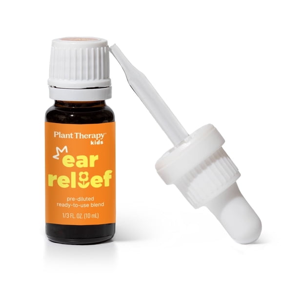 Plant Therapy Kids Ear Relief Essential Oil Blend Pre-Diluted 10 mL (1/3 oz) 100% Pure, Natural Aromatherapy