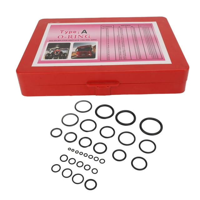 Kit de 347 juntas tóricas de goma, surtido de juntas de arandela universales para tuberías, grifos y maquinaria automotriz.