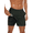 Black, variant on Men's Swim Trunks Bathing Suit with Compression Liner Pockets Quick Dry Swimsuit Beach Board Swim Short Swimwear