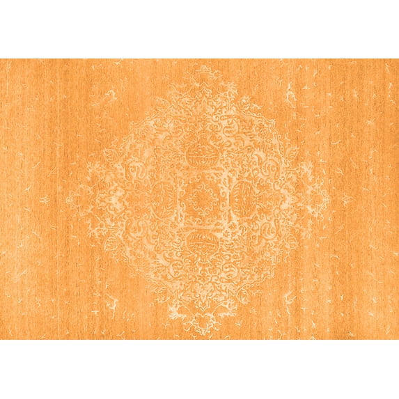 Ahgly Company Indoor Rectangle Oriental Orange Industrial Area Rugs, 5' x 8'
