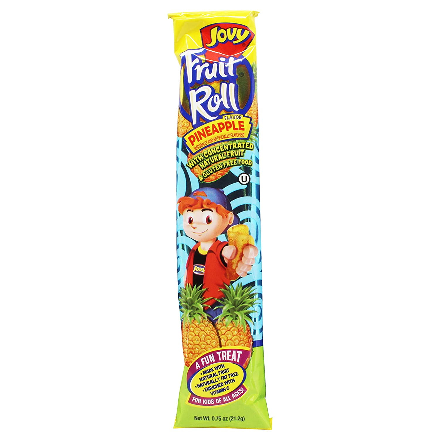 Jovy Pineapple Fruit Roll Mexican Candy (1 x 0.75 oz. Roll)