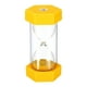 thumbnail image 1 of Temporizador de arena de 3 minutos Uxcell, reloj de arena pequeño hexagonal, reloj de cuenta regresiva de vidrio de arena amarillo, 1 of 5