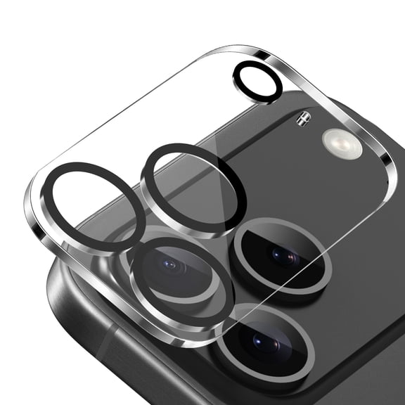 For Apple iPhone 17 Pro Camera Lens Protector HD Clear 2.5D Tempered Glass with Black Edge, Case-Friendly, Ultra-Thin, Easy to Install Cover, XPM Protector [Clear Black]