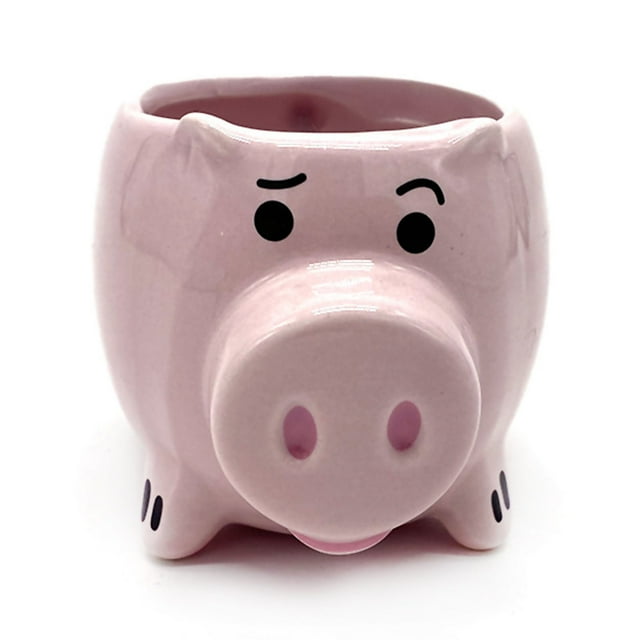 Taza de cerámica Jadeshay cerdo Rosa