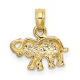 thumbnail image 2 of Auriga Fine Jewelry 10K Yellow Gold & Polished Elephant Charm for Women (L-11.8 mm,W-13.09 mm), 2 of 6