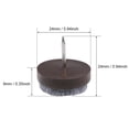 thumbnail image 3 of Nail On Furniture Felt Pads Chair Table Leg Protector 24mm Dia Brown 26pcs, 3 of 5