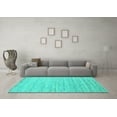 thumbnail image 3 of Ahgly Company Indoor Square Abstract Turquoise Blue Contemporary Area Rugs, 8' Square, 3 of 4