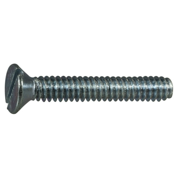 #10-24 x 1-1/4" Zinc Slotted Flat Head Machine Screws (30 pcs.)