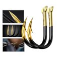 thumbnail image 2 of Graflsoa Premium Tungsten Alloy Fishing Hooks - Black Gold #13, 10pcs/Bag, Multiple Sizes Available for Anglers, 2 of 7