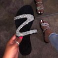 thumbnail image 3 of Lubelski Women Fashion Rhinestone Inlaid Anti-Slip Sandals Slippers Flip Flops Flat Shoes, 3 of 7
