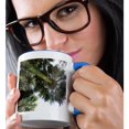 thumbnail image 2 of 3drose, Under the Palms, 11oz Two-tone Blue Mug, 2 of 6