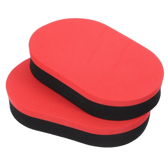Unique Bargains Ping Pong Table Tennis Paddle Racket Rubber Cleaning Sponge, Red Black 2 Pack