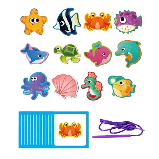 Juguetes de cuentas para ensartar, regalos preescolares, juguete para ensartar cuentas para niñas y niños. G