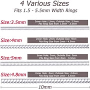 Supertina Ring Sizers for Loose Rings Women Men 12 pack, Silicone Ring Size Adjuster, Clear