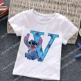 thumbnail image 3 of Nueva camiseta con letras ABCD de Stitch para niños, camisetas con combinación de nombres, camisetas de dibujos animados Kawaii, ropa informal para niños y niñas, camisetas Harajuku para niños y niñas, 3 of 5