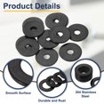 thumbnail image 3 of 12 Pcs Arandela Plana para Tornillos, Arandelas de Acero Inoxidable 6mm ID x 25mm OD x 2mm de Grosor para Pernos, Reparaciones de Fábricas, Cocinas, Tiendas, Negros, 3 of 6