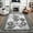 Black and Gray, variant on Jamfeel Boho Rugs for Living Room Floral Printed Area Rugs Soft Low Pile Carpet for Bedroom Kitchen Beige 5'x8'