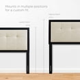 thumbnail image 3 of Tufted Headboard, King Size, Wood, Fabric, Black Beige, Modern Contemporary Urban Design, Bedroom Master Guest Suite, 3 of 8