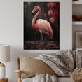 thumbnail image 2 of Designart "Fading Glow Pink and Grey Flamingo" Animals Print on Natural Pine Wood, 2 of 5