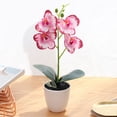 thumbnail image 3 of Artificial Fake Orchid Flowers Potted Plant Bonsai For Party Garden Home Decor, 3 of 5