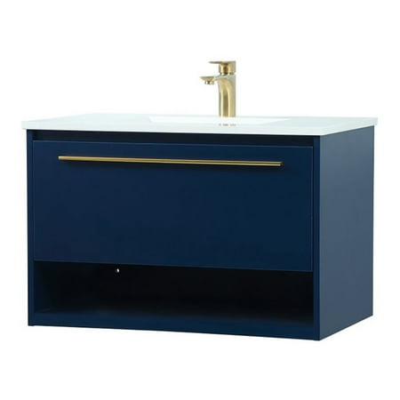 

Elegant Lighting Vf43530m Roman 30 Wall Mounted Single Basin Vanity Set - Blue