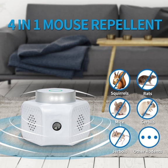 Paddsun Ultrasonic Pest Traps Indoor,4 Modes Pest Traps Ultrasonic Plug in Electronic Mouse Traps Devices Rat Deterrent Indoor for House Attic Office Garage Warehouse RVs