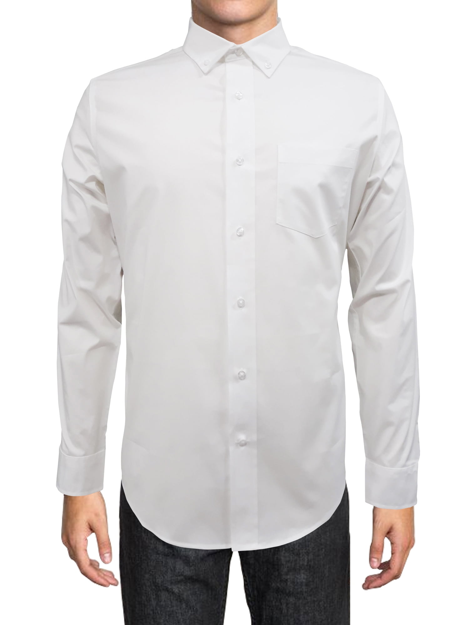Men's and Big Men's Long Sleeve Stretch Poplin Shirt