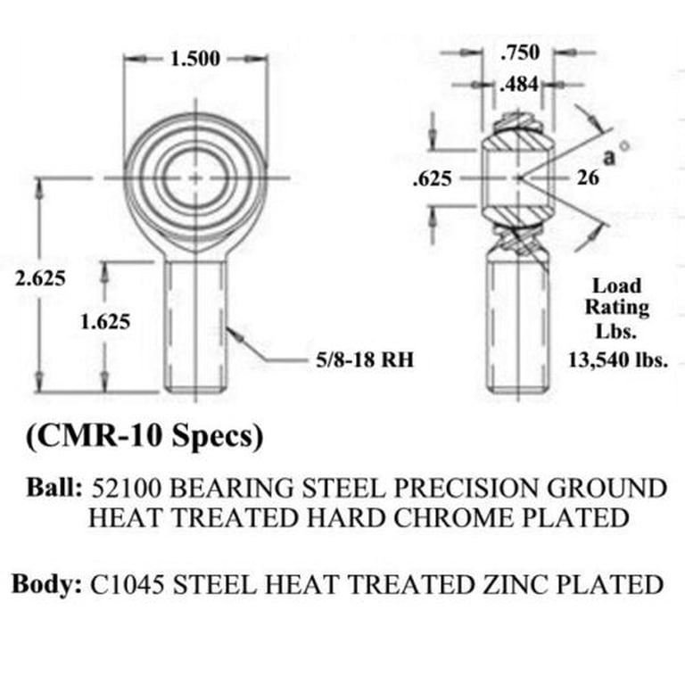 Heim Joint Economy Panhard Bar Kit With S – 3/4" X 3/4-16 Thread, 3/4-5/8 HMS Bung Suspension Parts - Foto 13