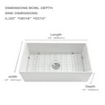 thumbnail image 7 of Farmhouse Sink Mocoloo 33" White Kitchen Fireclay Ceramic Porcelain Single Bowl Farmer Sink, 7 of 7